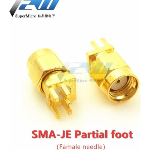 10pcs/lot SMA-JE SMA male internal thread inner hole toe pin 1.6MM PCB board router network card antenna seat