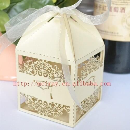 100pcs/lot Graduation Party supplies Graduation Cap Laser Cut Candy boxes/Chocolate Box/Gift Box