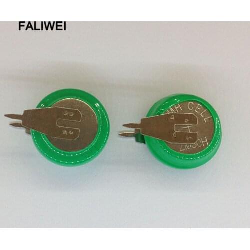 2pcs/lot Original Brand New 1.2V 80mAh Ni-MH Rechargeable Button Cell Battery Ni MH Batteries With Pins