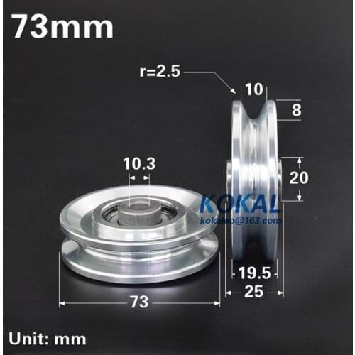 [Al-73] Universal Aluminum Lift Heavy Load Bearing Pulley Wheel Cable Fitness Gym Equipment for Climbing Camping Pulley 10*73*25