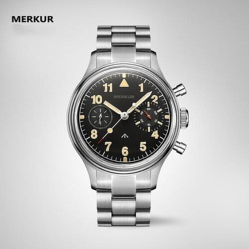 1963 Watch Pilot Mechanical Air Force Chronograph Sapphire Mirror Bubble Mirror Multifunctional Luxury Brand Sports Men Watches