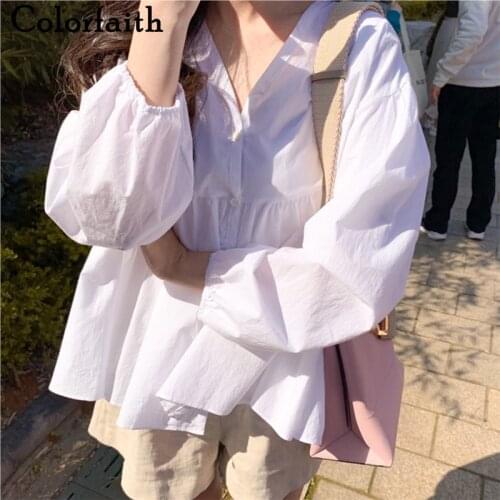 Colorfaith Short Sleeve Shirts For Women