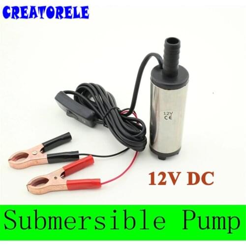 DC 12V 60W 30L/Min Submersible Diesel water oil pump Car Camping Portable 30L Per Minute fuel transfer pump