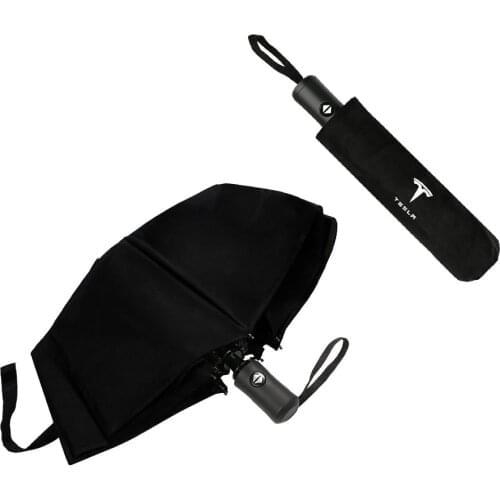 For Tesla Model 3 Model X S Accessories Car Styling Three-fold Double Layer Umbrella Windproof Automatic Sun Beach Umbrella