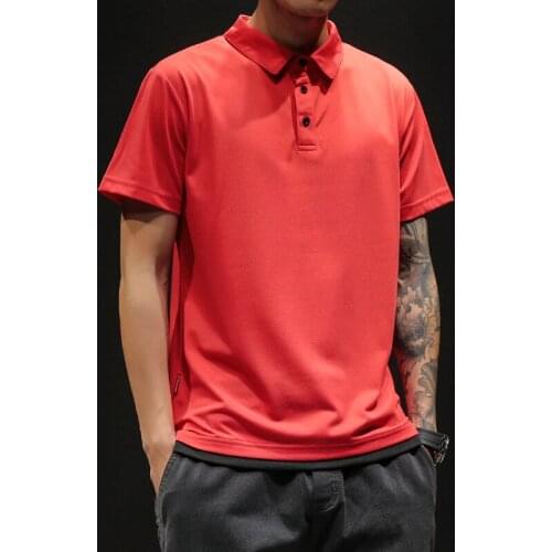 Quality Red Polo Excellent Shirts for Men 2020 New Casual The Cheapest Male Polos Short Sleeve Summer Solid Clothing M-5XL S5509