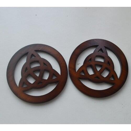 Celtic Knot Wooden altar tile props Ritual Divination Wicca witchcraft supplies for altar table Decorations