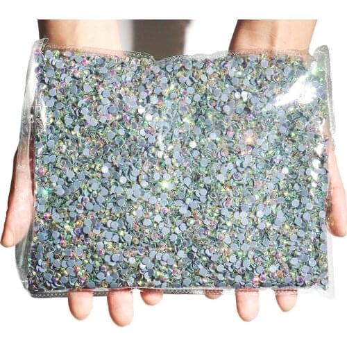 14400pcs 100 gross crystal ab Wholesale High Quality luxe Hotfix Rhinestones SS6-SS20 Crystal Hot Fix Rhinestone iron on stones