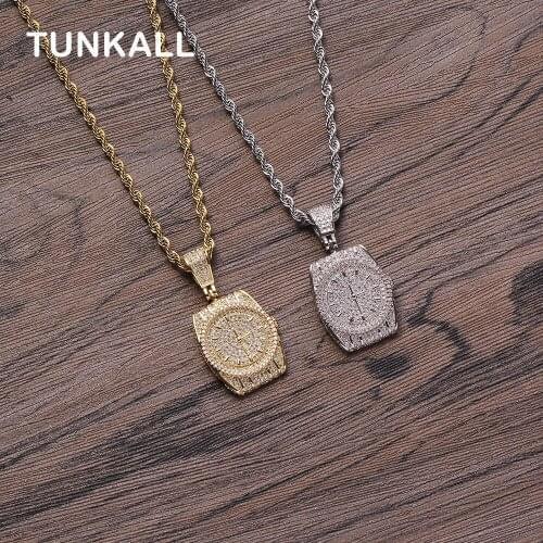 Brass Pendant Micro Pave with CZ Bling Bling Mens Pendant Necklace Iced out Hip Hop Jewelry CN114