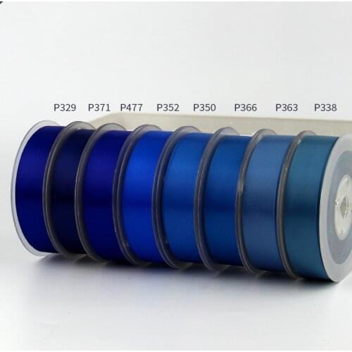 6/9/15/19/25/38/50mm100yards Double Face Satin Ribbon Dark Blue for Party Wedding Decora Handmade Rose Flowers belt Top Quality