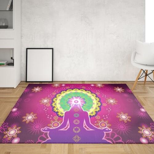 Meditation Area Rugs Large Rectangular Carpet Living Room Bedroom Bathroom Large Printed Floor Mat Decor Home