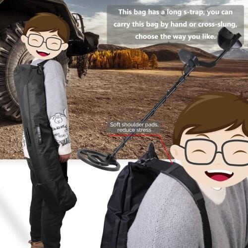 Metal Detector Backpack Accessory for Metal Finder Handheld Straps Two Way Large Capacity Wear Resisting Bag