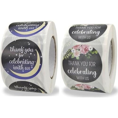 100-500pcs 1.5inch/3.8cm Thank You for Celebrationg us Stickers Labels Sealing Stickers For Gifts Box Wedding Party Decorative