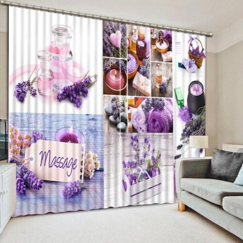 Uxury Blackout 3D Curtains For Living room Bedding room Office purple curtains