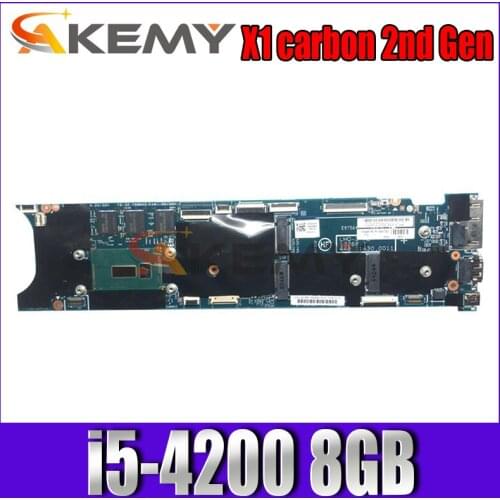 New Lenovo ThinkPad X1 carbon 2nd Gen Laptop Motherboard Mainboard W8P i5-4200 8GB FRU 00UP971 04X5586 00HN775 04X6403 00HN763