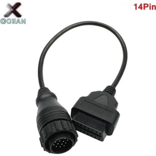 Newest Car cable For Sprinter 14 Pin OBDII Adapter DLC Connector For Benz 14Pin Sprinter to OBD2 16Pin Adapter Cable