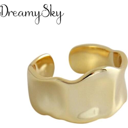 New Summer Bohemian Vintage Big Smooth Glossy Chains Ring For Women Antique Knuckle Rings Boho Jewelry Anillos