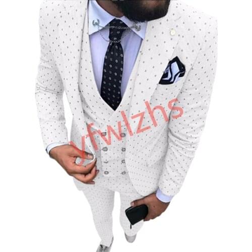 New Arrival One Button Groomsmen Peak Lapel Groom Tuxedos Men Suits Wedding/Prom Best Man Blazer ( Jacket+Pants+Vest+Tie) C15