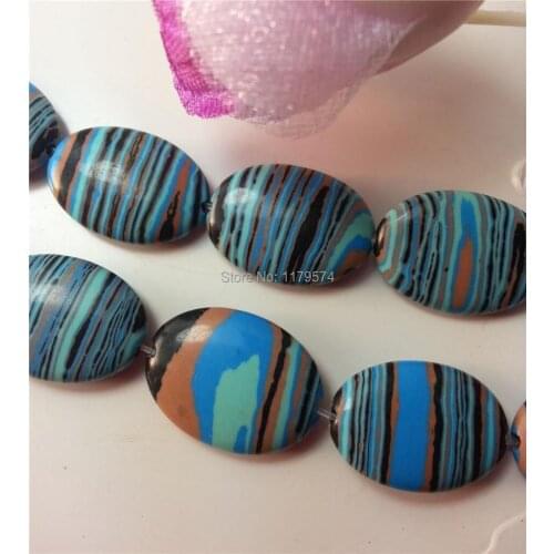 New girl 13X18mm Blue Turkey Stone all-match jewelry Oval Loose Beads Accessories Parts For Necklace Bracelet 15'' ZH0215
