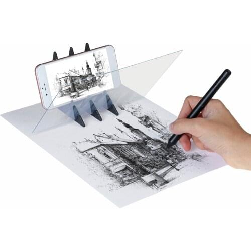 Tracking Projection Optical Drawing Board Sketch Mirror Facing Copy Table Reflection Light Image Board with Mobile Phone Bracket