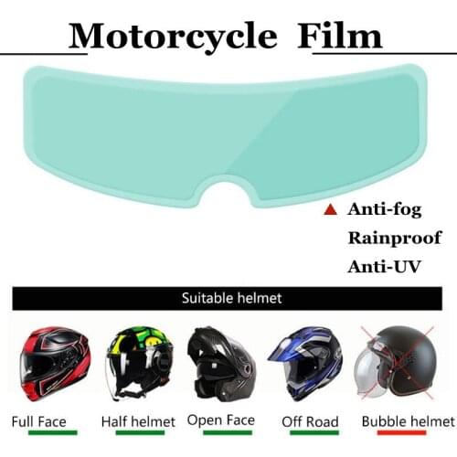 Motorcycle Helmet Film Clear Rainproof Durable Universal Transparent Visor Film UV Resistance Full-frame Anti-Fog Helmet Lens