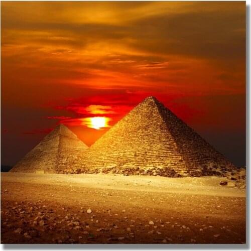 Full diamond embroidery Landscape Egyptian Pyramids Under The Dusk Pictures diy diamond paintings cross-stitch beadwork