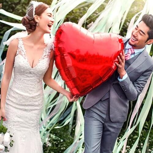 Multi-color 22 Inch Show Love Heart Shape Foil Balloon Helium Ballons Valentines Day Propose Wedding Party Decor Photo Supplies