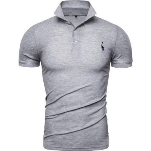 New Summer Mens Polo Shirt Office Work Casual Short Sleeve Men Polo Shirts Business Comfortable Embroidery Polo Homme Men Tops