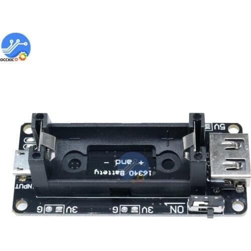 16340 Rechargeable Lithium Charging Board Power Bank 5V 3.3V Dual USB Charge Supply 16340 Battery Holder For Arduino