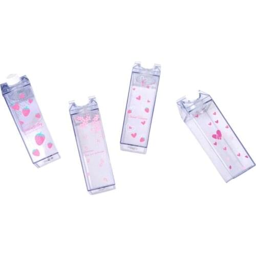 2021 New Water Bottle Milk Storage Sakura-Print Strawberry-Print Sports Drinking Clear Cup For Home School Office