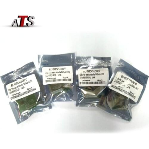 5Sets CMYK Drum Chip EC-KMC451DU For Konica Minolta Bizhub C 451 550 650 Compatible C451 C550 C650 Copier Spare Parts