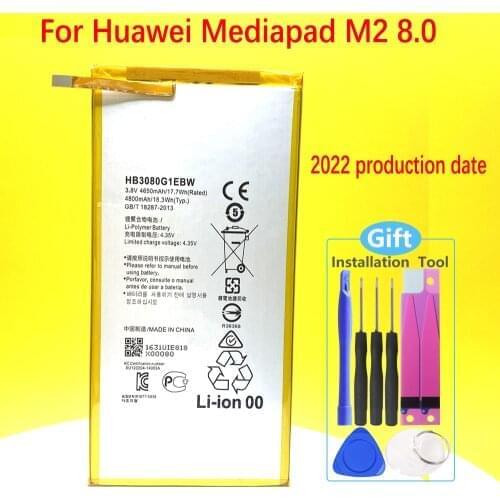 New Battery For Huawei Mediapad M2 8.0 M2-801L/M2-801W/M2-802L/M2-803L HB3080G1EBC High Quality Battery+Track Code