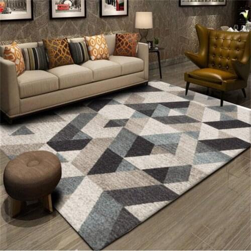 Large Area Household Rugs Rectangle Living Room Ground Cover Decor Non-slip Kid Crwel Rugs Irregular Pattern Nordic Simple Mat