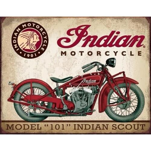 Indian Scout Tin Sign 8 X 12in A Casual Club Decoration, Sign Poster Retro Posters