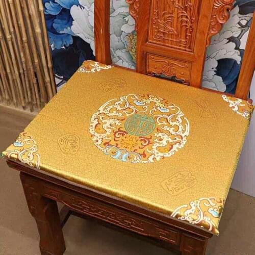 Custom Thick deep 4cm Armchair Dining Chair Pad Comfort Seat Cushion Chinese Silk Satin Sofa Sit Mat Luxury Home Decoration