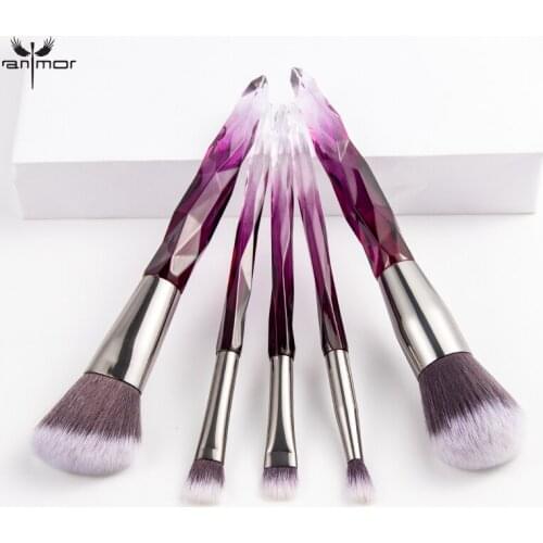 Anmor 5Pcs Makeup Brushes Professional Make Up Brush Foundation Set Eyeshadow Cleaner Blending Cosmetic Kit Pinceaux Maquillage