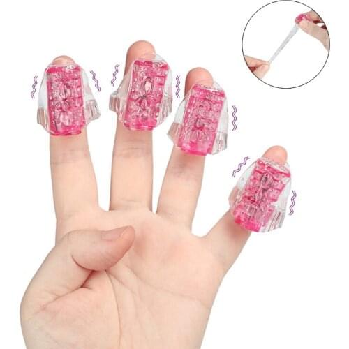 Crystal Adult Mini Finger Vibrator Clitoris Stimulator Sex Products Oral Licking Clit Vibrators Sex Toys Masturbator For Women
