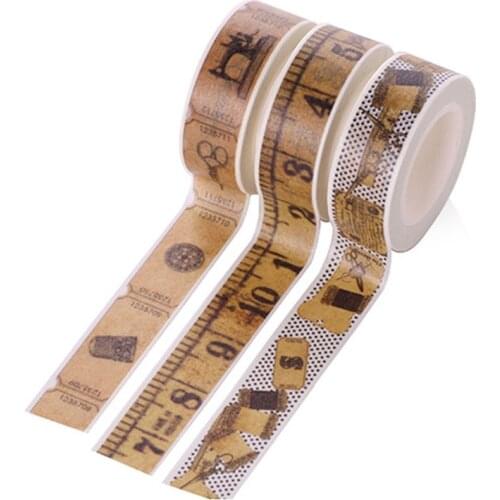 Retro Washi Tape set Vintage Decoration Scrapbooking Masking washitape Decorative wash bullet journal whasi decorada stickers