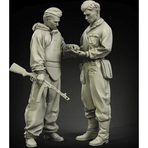1/35 Soviet officers briefing set, Resin Model Soldier, GK, World War II military theme, Unassembled and unpainted kit