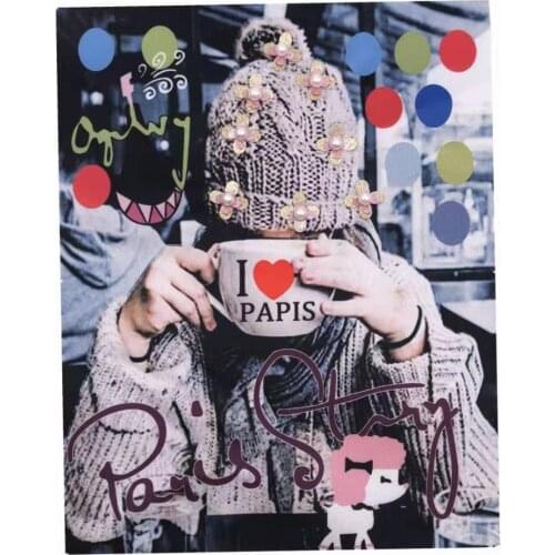 New hot drilling wear eye girl cloth stickers fashion fashion accessories digital printing