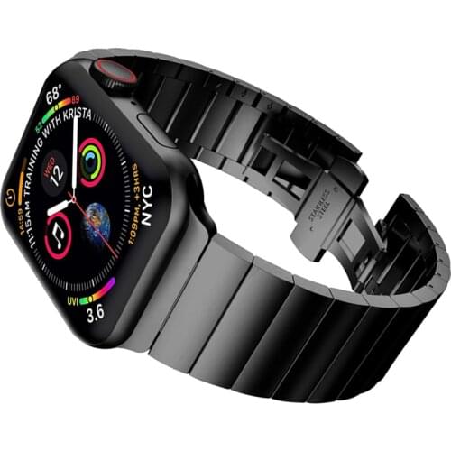 For Apple Watch Stainless Steel strap 44mm 40mm iWatch 38mm 42mm Butterfly Metal Bracelet Apple watch series 5 4 3 2 bands