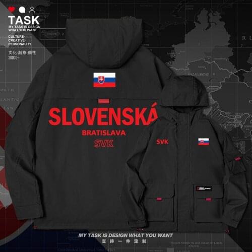 Slovak Republic Slovakia SVK Slovensko men jacket hooded nation flag clothing trench coat men jackets mens new clothes autumn