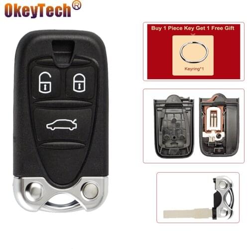 OkeyTech Smart Car Key Shell FOB For Alfa Romeo 159 Brera156 Spider 3 Button Remote Key Replacement Uncut Blade Auto Accessories