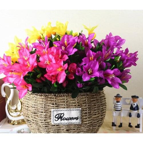 2pcs Artificial Rhododendron Azalea Flower Branch For Plant Wall Background Wedding Home Hotal Office Bar Decorative