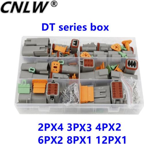 206PCS DT Series DT04-2P/DT06-2S Waterproof Connector with Needle Remover Sealed 14-20AWG Automotive Electrical Connectors