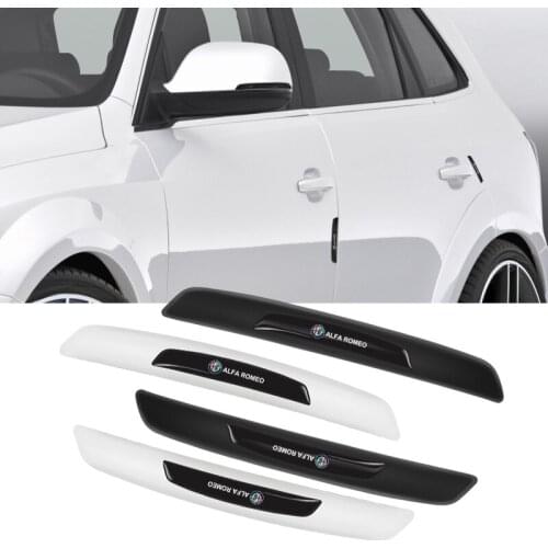 4Pcs Car Door Edge Anti Scratch Protective Strip Stickers For Alfa Romeo Giulietta 159 147 Mito 156 Giulia Disco 4C GT Stelvio
