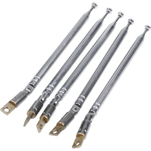 5 Pcs 32cm Length 5 Section Telescopic AM FM Radio Antenna 180 Degree