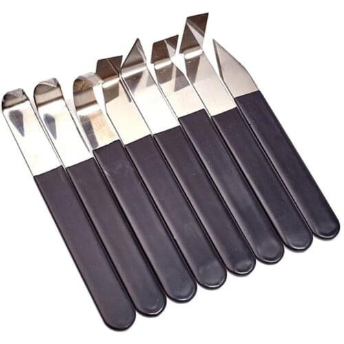 8pcs/lot DIY Steel knives Pottery Carving shape Tool Sets Used For Shaping, Modeling, clay sculpture trimming Hand tool kit