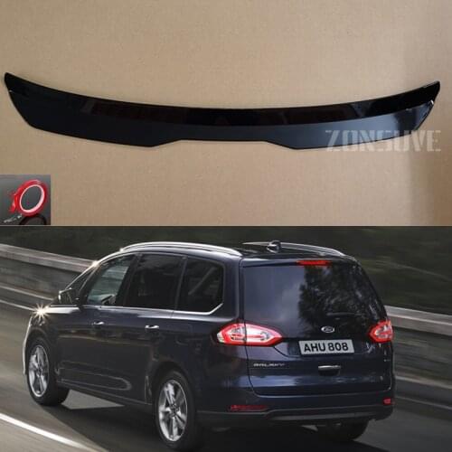 Use For Ford Galaxy 2011--2020 Year Roof Spoiler Carbon Fiber Look Accessories Body Kit Factory Style
