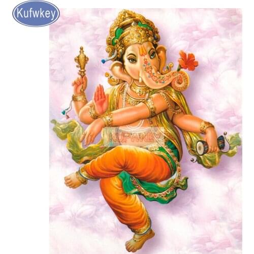 Cross Stitch,diamond painting indian god paintings religious icons diamond Embroidery Full square round diamond mosaic pictures