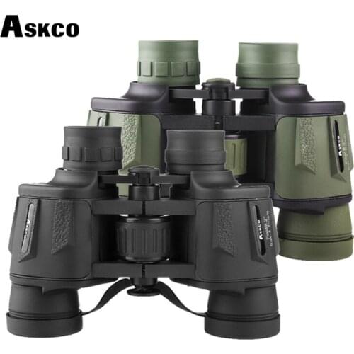 Askco 8x40 Binoculars HD BAK4 Prism Green Film Coating Telescope High Clarity Optical Glass For Tourism Hunting Camping Hiking